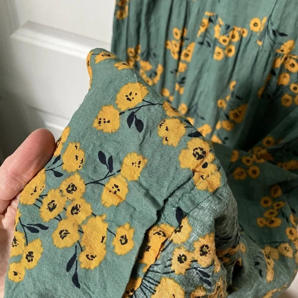 Zanzea Green Floral Tiered Maxi Dress Long Modest - Picture 4 of 7